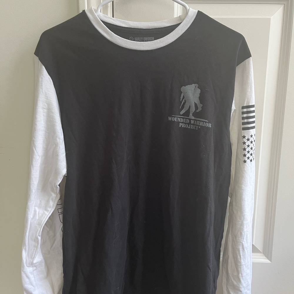 Harley-Davidson Black and White Long Sleeve Tee